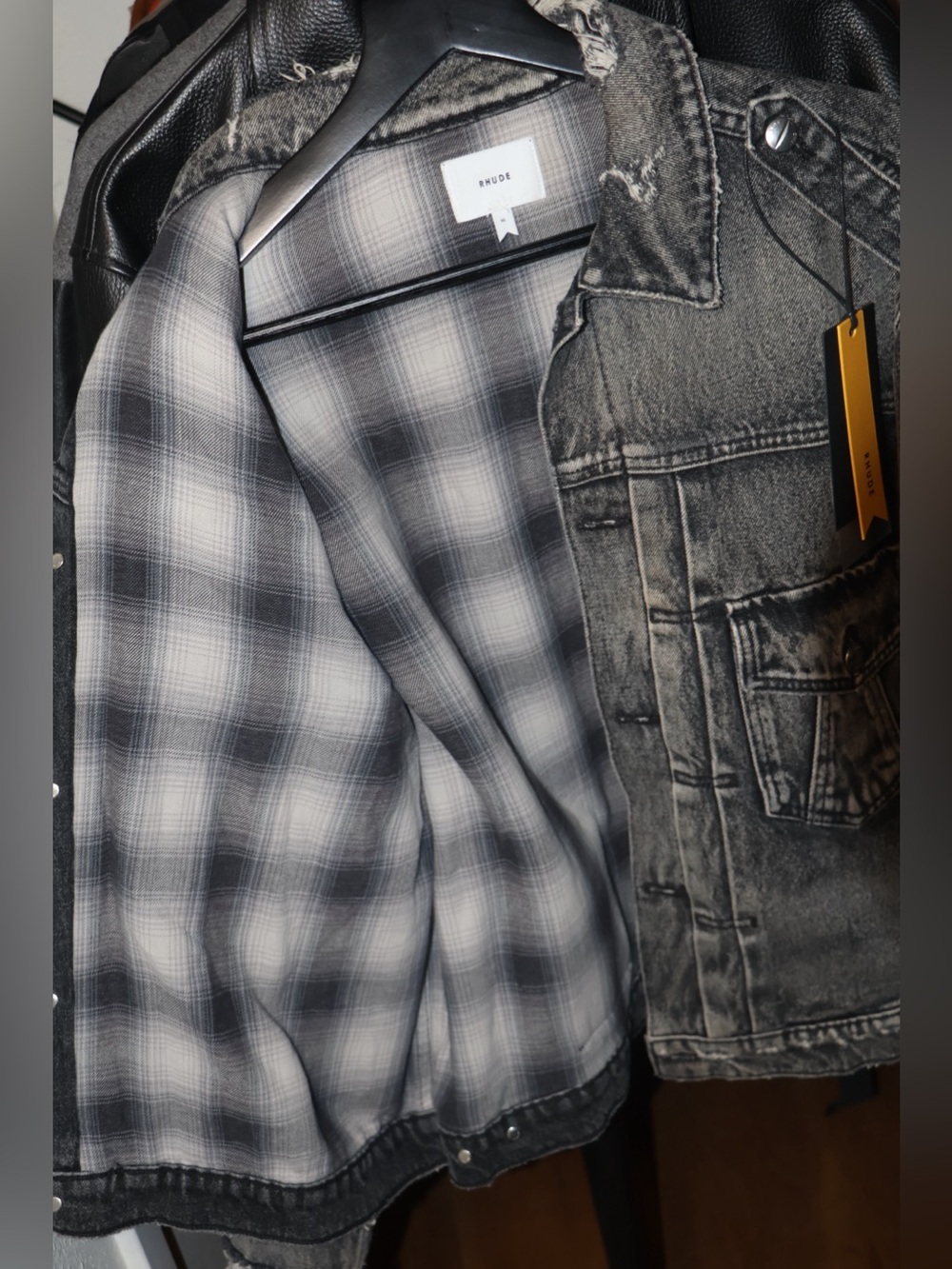 Rhude Drop Neck Denim Trucker Jacket - Picture 5 of 9